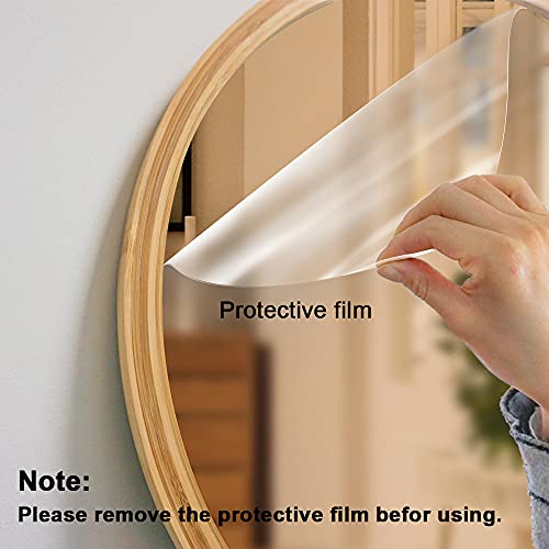 4VWIN Bamboo Frame Circle Mirror Wall-mounted Round Entryways, Bathrooms, Livingrooms (50*50cm Round, Bamboo Framed) 4 4VWIN Bamboo Frame Circle Mirror Wall-mounted Round Entryways, Bathrooms, Livingrooms (50*50cm Round, Bamboo Framed) - Image 4