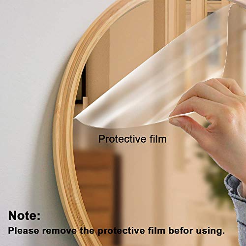 4VWIN Bamboo Frame Circle Mirror Wall-mounted Round Entryways, Bathrooms, Livingrooms (50*50cm Round, Bamboo Framed) 5 4VWIN Bamboo Frame Circle Mirror Wall-mounted Round Entryways, Bathrooms, Livingrooms (50*50cm Round, Bamboo Framed) - Image 5