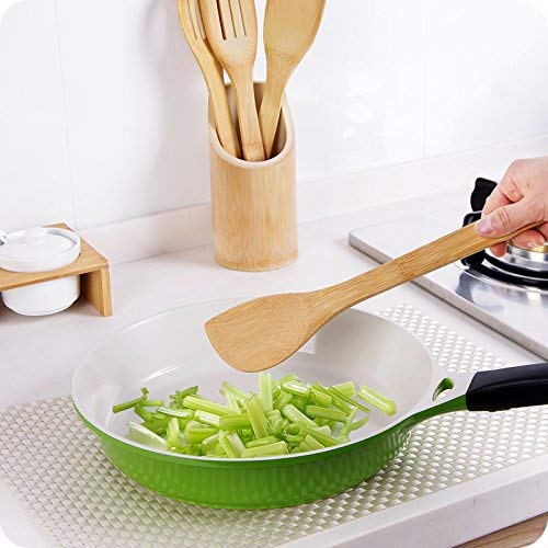 5 Pieces Wooden Kitchen Utensils Set Wood Cooking Utensils Tool Spatula Spoon Turner Slotted Turner for Non-Stick and Frying Pans Kitchen Gift Cooking Essentials Dishwasher Safe Long Handle 30CM 4 5 Pieces Wooden Kitchen Utensils Set Wood Cooking Utensils Tool Spatula Spoon Turner Slotted Turner for Non-Stick and Frying Pans Kitchen Gift Cooking Essentials Dishwasher Safe Long Handle 30CM - Image 4