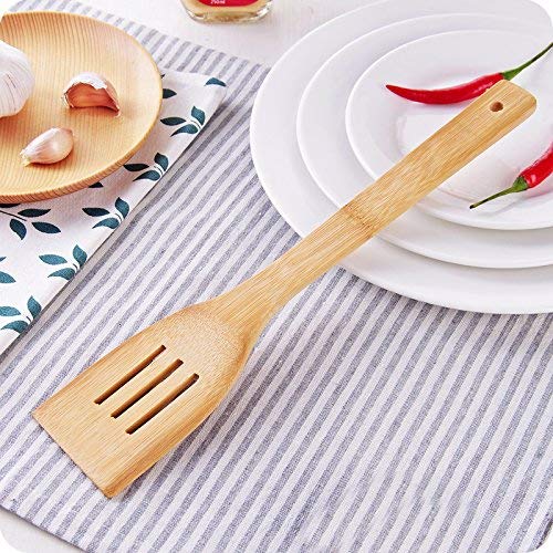 5 Pieces Wooden Kitchen Utensils Set Wood Cooking Utensils Tool Spatula Spoon Turner Slotted Turner for Non-Stick and Frying Pans Kitchen Gift Cooking Essentials Dishwasher Safe Long Handle 30CM 5 5 Pieces Wooden Kitchen Utensils Set Wood Cooking Utensils Tool Spatula Spoon Turner Slotted Turner for Non-Stick and Frying Pans Kitchen Gift Cooking Essentials Dishwasher Safe Long Handle 30CM - Image 5