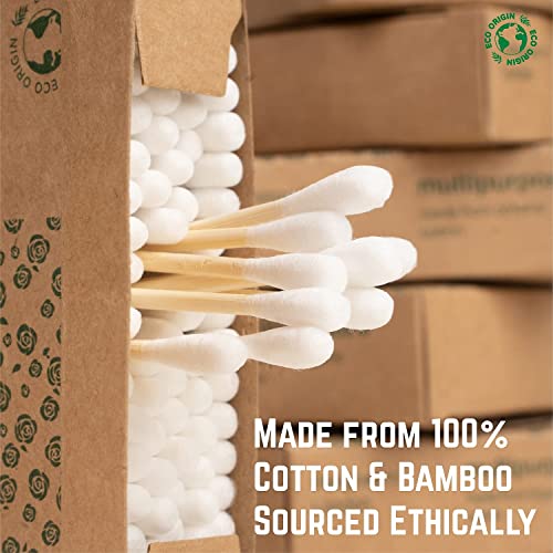 600 Bamboo Cotton Buds |100% Eco-Friendly Biodegradable | Cotton Wool Buds | Compostable Bamboo Earbuds | Recycled Plastic Free Packaging | Correct Makeup | Carbon Offsetting | 6x100 Ear Buds Cotton 3 600 Bamboo Cotton Buds |100% Eco-Friendly Biodegradable | Cotton Wool Buds | Compostable Bamboo Earbuds | Recycled Plastic Free Packaging | Correct Makeup | Carbon Offsetting | 6x100 Ear Buds Cotton - Image 3