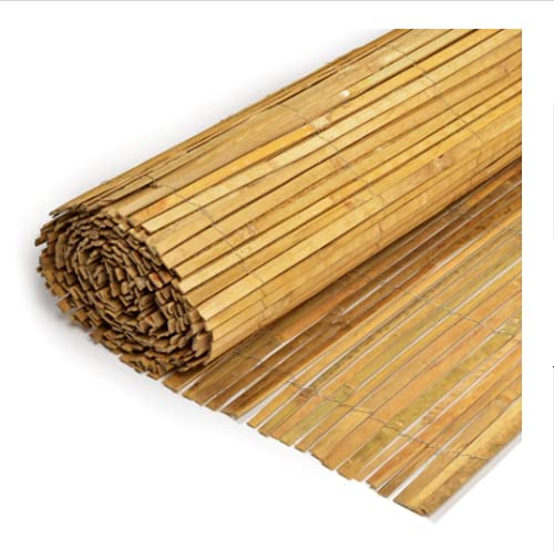 Abaseen Natural Bamboo Slat Garden Fence Covering Outdoor Privacy Bamboo Garden Screening Roll (1m x 4m) 3 Abaseen Natural Bamboo Slat Garden Fence Covering Outdoor Privacy Bamboo Garden Screening Roll (1m x 4m) - Image 3