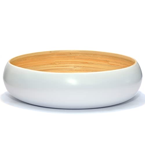 ARRIZONE Stylish Large 30cm Bamboo Wooden Fruit Bowl Uniquely Handcrafted Salad Bowl Serving Modern Kitchen Storage… 1 ARRIZONE Stylish Large 30cm Bamboo Wooden Fruit Bowl Uniquely Handcrafted Salad Bowl Serving Modern Kitchen Storage…