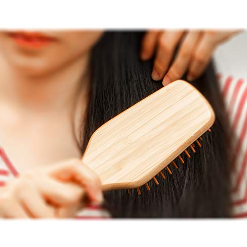 BFWood Bamboo Handle with Bamboo Bristles Paddle Hairbrush for Massaging Scalp - Big Handle 5 BFWood Bamboo Handle with Bamboo Bristles Paddle Hairbrush for Massaging Scalp - Big Handle - Image 5
