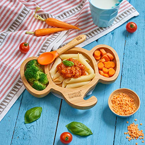 bamboo bamboo Baby Plate and Toddler Plate, Suction Plate for Feeding and Weaning, Bamboo Elephant with Secure Suction, for Babies from 6 Months (Elephant, Grey) 3 bamboo bamboo Baby Plate and Toddler Plate, Suction Plate for Feeding and Weaning, Bamboo Elephant with Secure Suction, for Babies from 6 Months (Elephant, Grey) - Image 3