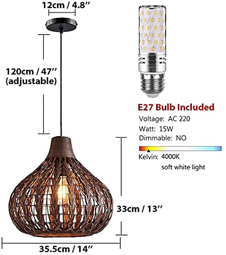 Bamboo Light Fixtures Wicker Light Fixture Ceiling Woven Pendant Light Tropical Light Fixture Coastal Pendant Light Boho… 2 Bamboo Light Fixtures Wicker Light Fixture Ceiling Woven Pendant Light Tropical Light Fixture Coastal Pendant Light Boho… - Image 2