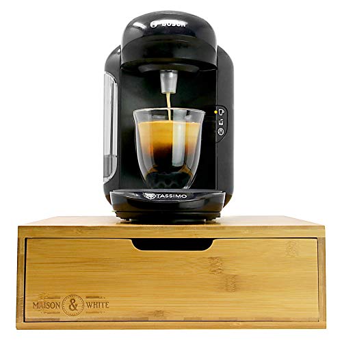 Bamboo 64 Coffee Pod Drawer | Tassimo Pod Compatible | Coffee Machine Stand | Pod Drawer Dispenser | Wooden Kitchen Storage for Coffee & Tea | M&W 3 Bamboo 64 Coffee Pod Drawer | Tassimo Pod Compatible | Coffee Machine Stand | Pod Drawer Dispenser | Wooden Kitchen Storage for Coffee & Tea | M&W - Image 3