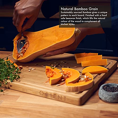 Bamboo Chopping Board Carving Boards - 16 x 12 inch Raised Wood Cutting Boards with Juice Well & Gift Box 2 Bamboo Chopping Board Carving Boards - 16 x 12 inch Raised Wood Cutting Boards with Juice Well & Gift Box - Image 2