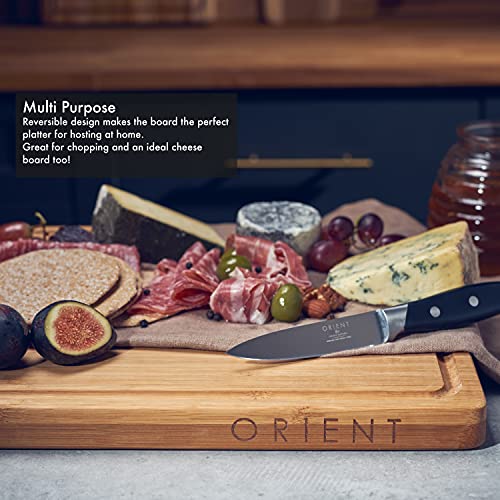 Bamboo Chopping Board Carving Boards - 16 x 12 inch Raised Wood Cutting Boards with Juice Well & Gift Box 4 Bamboo Chopping Board Carving Boards - 16 x 12 inch Raised Wood Cutting Boards with Juice Well & Gift Box - Image 4