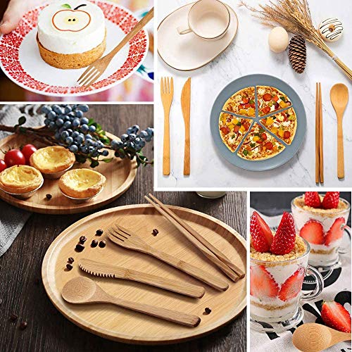 Bamboo Cutlery Set, Reusable Bamboo Utensils Set Eco Friendly Travel Tableware Set ,for Camping Trips and Daily 4 Bamboo Cutlery Set, Reusable Bamboo Utensils Set Eco Friendly Travel Tableware Set ,for Camping Trips and Daily - Image 4