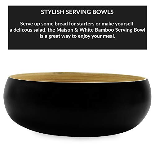 Bamboo Serving Bowl | Wooden Salad Bowl | Storage Bowls for Keys & Jewellery | Decor Table Piece | Natural Look Starter… 2 Bamboo Serving Bowl | Wooden Salad Bowl | Storage Bowls for Keys & Jewellery | Decor Table Piece | Natural Look Starter… - Image 2