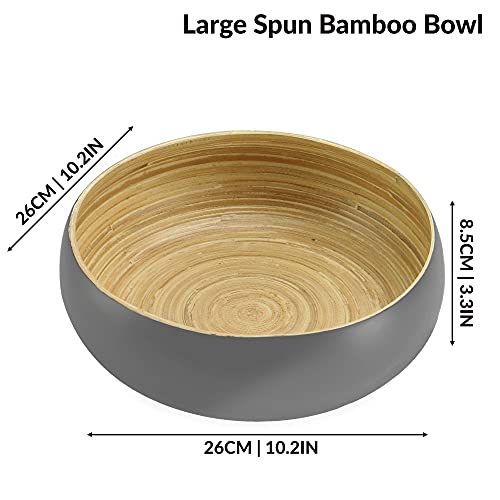 Bamboo Serving Bowl | Wooden Salad Bowl | Storage Bowls for Keys & Jewellery | Decor Table Piece | Natural Look Starter… 5 Bamboo Serving Bowl | Wooden Salad Bowl | Storage Bowls for Keys & Jewellery | Decor Table Piece | Natural Look Starter… - Image 5
