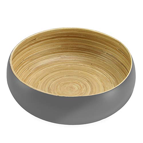 Bamboo Serving Bowl | Wooden Salad Bowl | Storage Bowls for Keys & Jewellery | Decor Table Piece | Natural Look Starter… 1 Bamboo Serving Bowl | Wooden Salad Bowl | Storage Bowls for Keys & Jewellery | Decor Table Piece | Natural Look Starter…