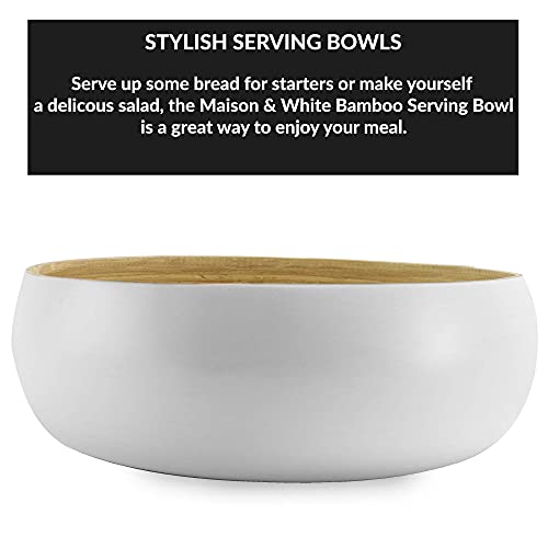 Bamboo Serving Bowl Wooden Salad Bowl Storage Bowls for Keys & Jewellery Decor Table Piece