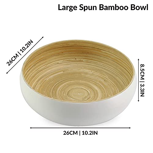 Bamboo Serving Bowl | Wooden Salad Bowl | Storage Bowls for Keys & Jewellery | Decor Table Piece | Natural Look Starter… 5 Bamboo Serving Bowl | Wooden Salad Bowl | Storage Bowls for Keys & Jewellery | Decor Table Piece | Natural Look Starter… - Image 5