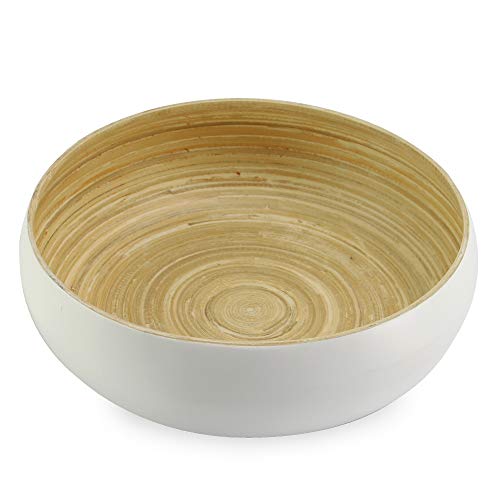 Bamboo Serving Bowl | Wooden Salad Bowl | Storage Bowls for Keys & Jewellery | Decor Table Piece | Natural Look Starter… 1 Bamboo Serving Bowl | Wooden Salad Bowl | Storage Bowls for Keys & Jewellery | Decor Table Piece | Natural Look Starter…