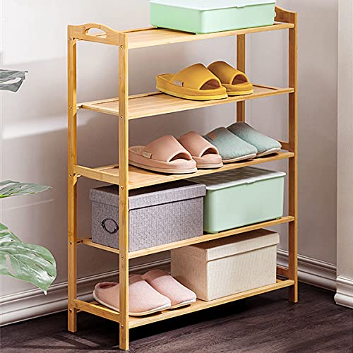 Bamboo Shoe Racks 5 Tier Shoes Storage Shelf,Multi-Functional Shoe Storage Organiser Rack with Handle and Shelves,Shoe… 1 Bamboo Shoe Racks 5 Tier Shoes Storage Shelf,Multi-Functional Shoe Storage Organiser Rack with Handle and Shelves,Shoe…