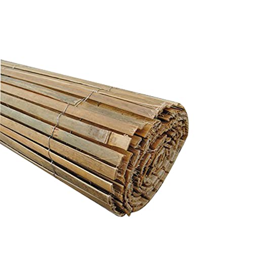 BPIL 1.5mx4m Slat Fence - Natural Bamboo Fence Screening Roll - Outdoor Privacy Panel Shield, Garden Screening for Patios, Balconies and Terraces 2 BPIL 1.5mx4m Slat Fence - Natural Bamboo Fence Screening Roll - Outdoor Privacy Panel Shield, Garden Screening for Patios, Balconies and Terraces - Image 2
