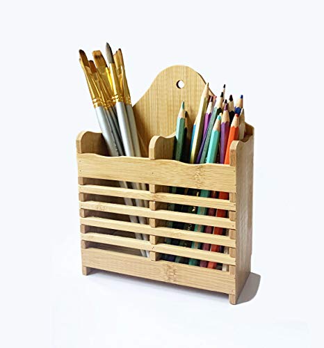 Bamboo Wooden Cutlery Organiser Kitchen Utensils Holder Hanging Utensil Pot Chopstick Holder, Kitchen Drying Rack With 2 Compartments for Wooden Spoon, Spatula Holder, Washing Up Tableware Drainer 4 Bamboo Wooden Cutlery Organiser Kitchen Utensils Holder Hanging Utensil Pot Chopstick Holder, Kitchen Drying Rack With 2 Compartments for Wooden Spoon, Spatula Holder, Washing Up Tableware Drainer - Image 4