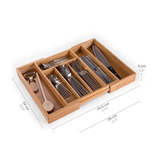 Blumtal - Cutlery Storage - Expandable Bamboo Drawer Organiser - 5 to 7 Compartments 3 Blumtal - Cutlery Storage - Expandable Bamboo Drawer Organiser - 5 to 7 Compartments - Image 3