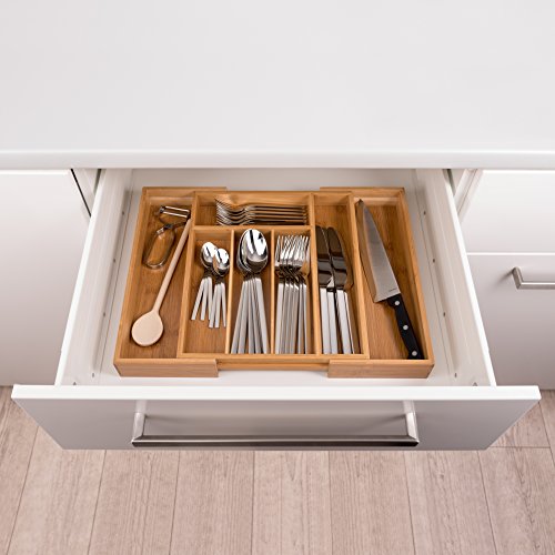 Blumtal - Cutlery Storage - Expandable Bamboo Drawer Organiser - 5 to 7 Compartments 5 Blumtal - Cutlery Storage - Expandable Bamboo Drawer Organiser - 5 to 7 Compartments - Image 5