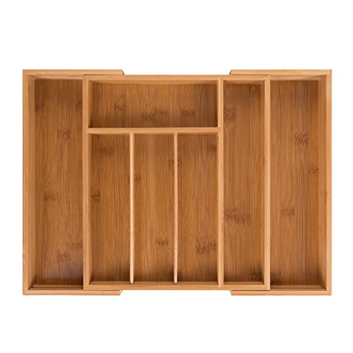 Blumtal - Cutlery Storage - Expandable Bamboo Drawer Organiser - 5 to 7 Compartments 1 Blumtal - Cutlery Storage - Expandable Bamboo Drawer Organiser - 5 to 7 Compartments