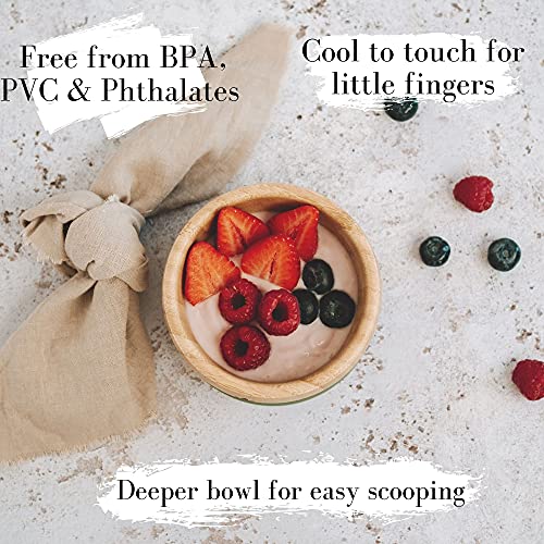 Bubba Bear ® Baby Bamboo Suction Bowl, Plate & Spoon Set | Stay Put Toddler Led Feeding Bowls & Plates | Free Guide to Weaning 5 Bubba Bear ® Baby Bamboo Suction Bowl, Plate & Spoon Set | Stay Put Toddler Led Feeding Bowls & Plates | Free Guide to Weaning - Image 5