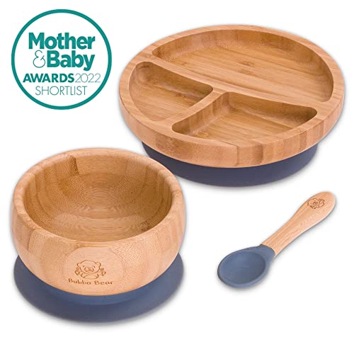 Bubba Bear ® Baby Bamboo Suction Bowl, Plate & Spoon Set | Stay Put Toddler Led Feeding Bowls & Plates | Free Guide to Weaning 7 Bubba Bear ® Baby Bamboo Suction Bowl, Plate & Spoon Set | Stay Put Toddler Led Feeding Bowls & Plates | Free Guide to Weaning - Image 7