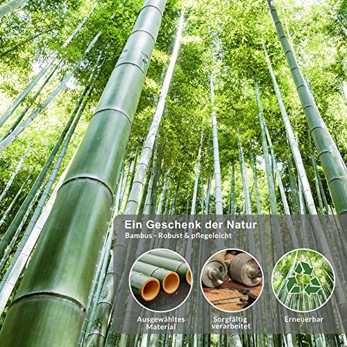 CASARIA® Shelving Unit Bamboo 4 Tier | Bathroom Storage 4 Shelves | 48x32x123cm | Multifunctional | 40 kg Load Capacity | Natural Wooden | Freestanding Ladder Shelf | Adjustable Book Case Plant Stand 5 CASARIA® Shelving Unit Bamboo 4 Tier | Bathroom Storage 4 Shelves | 48x32x123cm | Multifunctional | 40 kg Load Capacity | Natural Wooden | Freestanding Ladder Shelf | Adjustable Book Case Plant Stand - Image 5
