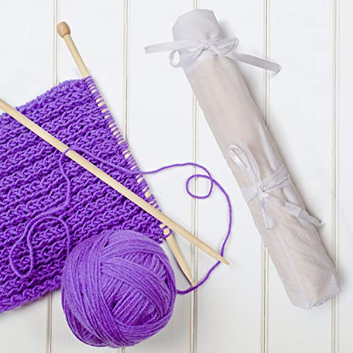 Curtzy Bamboo Knitting Needle Set - 16 Pairs of Wooden Straight Knitting Needles with Storage Case - Single Pointed in Sizes 2mm - 12mm - Each Needle Measures 34cm/13.5 inches - Beginners to Experts 3 Curtzy Bamboo Knitting Needle Set - 16 Pairs of Wooden Straight Knitting Needles with Storage Case - Single Pointed in Sizes 2mm - 12mm - Each Needle Measures 34cm/13.5 inches - Beginners to Experts - Image 3