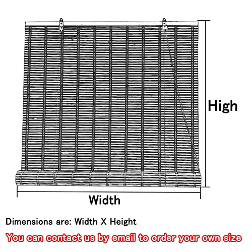 Duchunsheng Garden Roller Bamboo Blinds Width 60 90 100 110 120cm - Retro Shade Dustproof Decorative Curtains For Indoor Outdoor, Natural Wood Shades Blinds, Roman Blinds 3 Duchunsheng Garden Roller Bamboo Blinds Width 60 90 100 110 120cm - Retro Shade Dustproof Decorative Curtains For Indoor Outdoor, Natural Wood Shades Blinds, Roman Blinds - Image 3