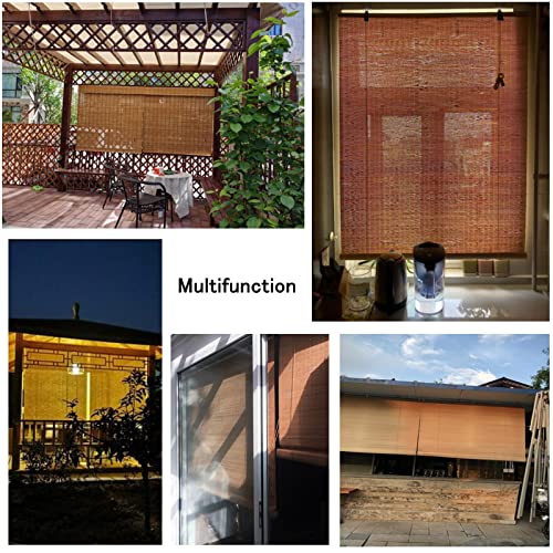 Duchunsheng Garden Roller Bamboo Blinds Width 60 90 100 110 120cm - Retro Shade Dustproof Decorative Curtains For Indoor Outdoor, Natural Wood Shades Blinds, Roman Blinds 6 Duchunsheng Garden Roller Bamboo Blinds Width 60 90 100 110 120cm - Retro Shade Dustproof Decorative Curtains For Indoor Outdoor, Natural Wood Shades Blinds, Roman Blinds - Image 6