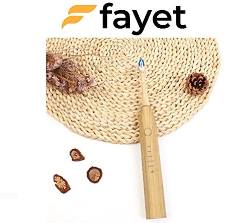 Fayet Bamboo Smart Sonic Electric Toothbrush, IPX8 Waterproof Lightweight Automatic Eco Friendly Electric Toothbrushes 5 Modes 3 Fayet Bamboo Smart Sonic Electric Toothbrush, IPX8 Waterproof Lightweight Automatic Eco Friendly Electric Toothbrushes 5 Modes - Image 3