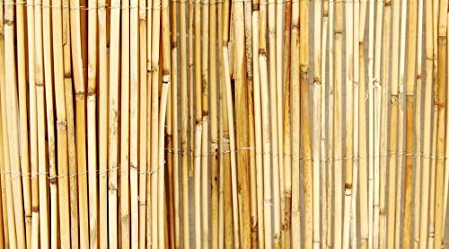 FlickBuyz Bamboo Natural Garden Peeled Reed Fence Screening Roll Privacy Border Wooden Wind/Sun Protection (1M x 4M) 2 FlickBuyz Bamboo Natural Garden Peeled Reed Fence Screening Roll Privacy Border Wooden Wind/Sun Protection (1M x 4M) - Image 2
