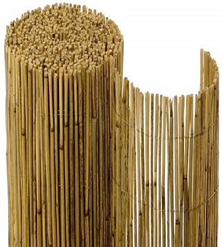 FlickBuyz Natural Peeled Reed Fence Wooden Garden Screen Bamboo Fencing Privacy Panel Roll Wind/Sun Protection (1m x 4m) 1 FlickBuyz Natural Peeled Reed Fence Wooden Garden Screen Bamboo Fencing Privacy Panel Roll Wind/Sun Protection (1m x 4m)