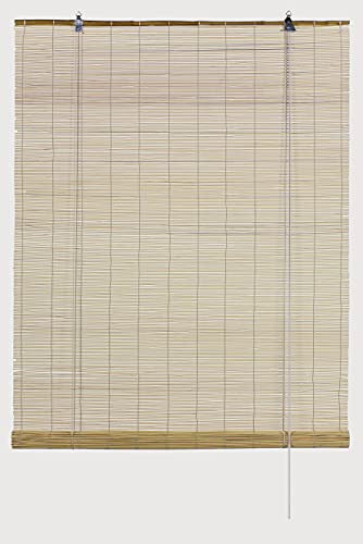 GARDINIA Natural Bamboo Roller Blind, Ceiling or Wall Installation, Light-Transmissive, Non-Transparent, All… 1 GARDINIA Natural Bamboo Roller Blind, Ceiling or Wall Installation, Light-Transmissive, Non-Transparent, All…