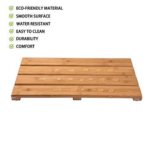 GOBAM Bamboo Bath Mat, Small, 50 x 31 x 3.3 cm - Non-Slip Shower Mat for Spa, Sauna, Kitchen, Indoor & Outdoor Spaces… 3 GOBAM Bamboo Bath Mat, Small, 50 x 31 x 3.3 cm - Non-Slip Shower Mat for Spa, Sauna, Kitchen, Indoor & Outdoor Spaces… - Image 3
