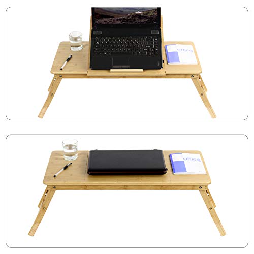 GRANDMA SHARK Foldable Laptop Desk, Bamboo Foldable Laptop Bed Table Tray, Notebook Computer Sofa Table Stand, Height… 6 GRANDMA SHARK Foldable Laptop Desk, Bamboo Foldable Laptop Bed Table Tray, Notebook Computer Sofa Table Stand, Height… - Image 6