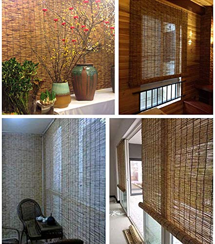GeYao Sun Shade Roll Up Window Blind Breathable Bamboo Roller Blinds,Partition Privacy Natural Woven Retro Carbonized Reed Curtains,for Decorative Teahouse Restaurant Office (Size : 50x80cm/20x32in) 4 GeYao Sun Shade Roll Up Window Blind Breathable Bamboo Roller Blinds,Partition Privacy Natural Woven Retro Carbonized Reed Curtains,for Decorative Teahouse Restaurant Office (Size : 50x80cm/20x32in) - Image 4