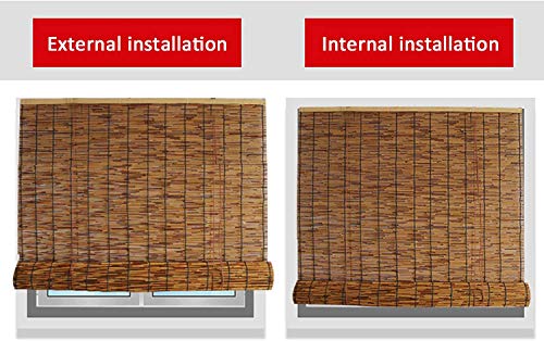 GeYao Sun Shade Roll Up Window Blind Breathable Bamboo Roller Blinds,Partition Privacy Natural Woven Retro Carbonized Reed Curtains,for Decorative Teahouse Restaurant Office (Size : 50x80cm/20x32in) 7 GeYao Sun Shade Roll Up Window Blind Breathable Bamboo Roller Blinds,Partition Privacy Natural Woven Retro Carbonized Reed Curtains,for Decorative Teahouse Restaurant Office (Size : 50x80cm/20x32in) - Image 7