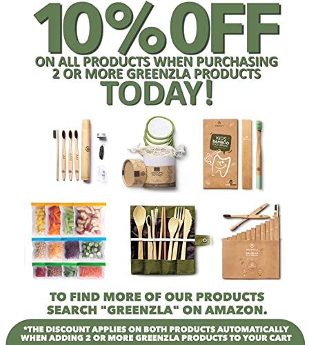 Greenzla Bamboo Toothbrushes (12 Pack) | BPA Free Soft Bristles | Eco-Friendly, Natural Bamboo Toothbrush Set | Biodegradable & Compostable Charcoal Wooden Toothbrushes 7 Greenzla Bamboo Toothbrushes (12 Pack) | BPA Free Soft Bristles | Eco-Friendly, Natural Bamboo Toothbrush Set | Biodegradable & Compostable Charcoal Wooden Toothbrushes - Image 7