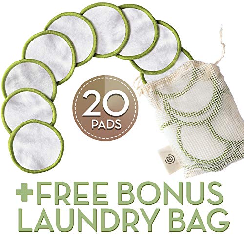 Greenzla Reusable Makeup Remover Pads (20 Pack) with Washable Laundry Bag and Round Box for Storage | Natural Bamboo and Organic Cotton Rounds for All Skin Types - Eco-Friendly Reusable Cotton Pads 4 Greenzla Reusable Makeup Remover Pads (20 Pack) with Washable Laundry Bag and Round Box for Storage | Natural Bamboo and Organic Cotton Rounds for All Skin Types - Eco-Friendly Reusable Cotton Pads - Image 4