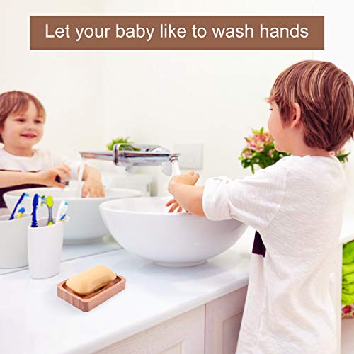 Gurkkst 2 PACK Natural Wooden Bamboo Soap Dish Storage Holder Soap Holder for Bathroom Shower Soap Dish Container Hand Craft for Soap,Sponges and More 5 Gurkkst 2 PACK Natural Wooden Bamboo Soap Dish Storage Holder Soap Holder for Bathroom Shower Soap Dish Container Hand Craft for Soap,Sponges and More - Image 5