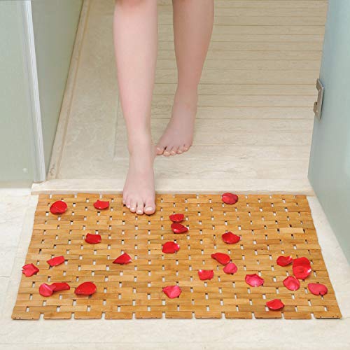 HANKEY Multipurpose Bamboo Bath Mat For Shower Spa Sauna with Non Slip Feet | Indoor Outdoor Use for Kitchen Bedroom Bathroom Toilet Doormat Pet Mat | 60 x 40 cm (23.6 x 16) 2 HANKEY Multipurpose Bamboo Bath Mat For Shower Spa Sauna with Non Slip Feet | Indoor Outdoor Use for Kitchen Bedroom Bathroom Toilet Doormat Pet Mat | 60 x 40 cm (23.6 x 16) - Image 2