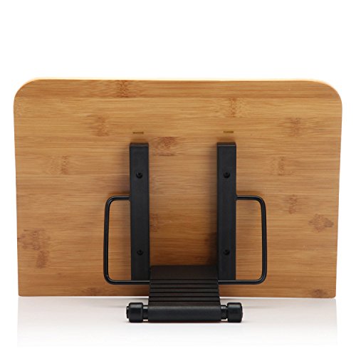 H&S Recipe Book Stand - Book Holder - Cookbook Stand for Kitchen - Bamboo Cookbook Holders for Reading - Recipe Stands with 6 Angle Options - Hands Free Page Holder - Folds Away 5 H&S Recipe Book Stand - Book Holder - Cookbook Stand for Kitchen - Bamboo Cookbook Holders for Reading - Recipe Stands with 6 Angle Options - Hands Free Page Holder - Folds Away - Image 5