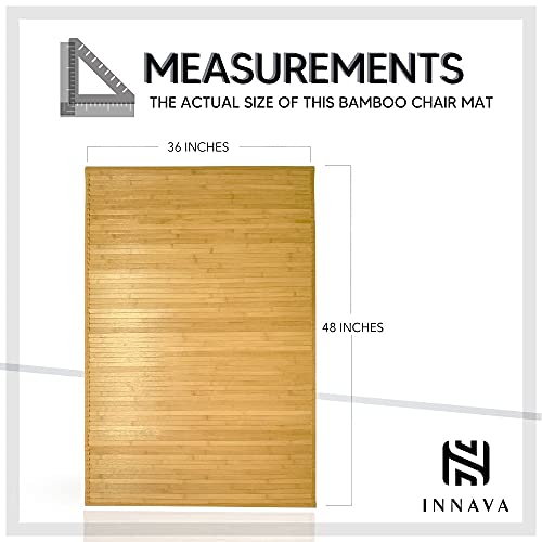 Innava Office Bamboo Chair Mat | Eco-friendly Rectangle Floor Protector Mat for Carpet Floor, Desk Chair Mat 90cmx120cm… 3 Innava Office Bamboo Chair Mat | Eco-friendly Rectangle Floor Protector Mat for Carpet Floor, Desk Chair Mat 90cmx120cm… - Image 3