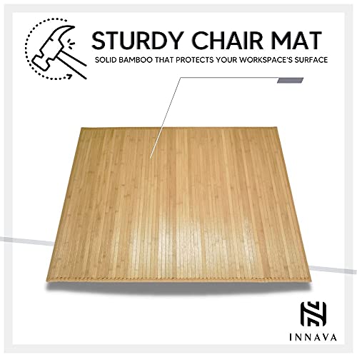 Innava Office Bamboo Chair Mat | Eco-friendly Rectangle Floor Protector Mat for Carpet Floor, Desk Chair Mat 90cmx120cm… 5 Innava Office Bamboo Chair Mat | Eco-friendly Rectangle Floor Protector Mat for Carpet Floor, Desk Chair Mat 90cmx120cm… - Image 5