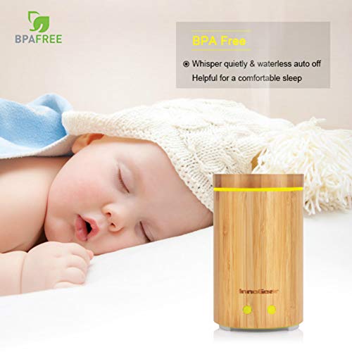 InnoGear Real Bamboo Essential Oil Diffuser 160ml Ultrasonic Aromatherapy Diffusers Cool Mist Humidifier with 7 LED… 4 InnoGear Real Bamboo Essential Oil Diffuser 160ml Ultrasonic Aromatherapy Diffusers Cool Mist Humidifier with 7 LED… - Image 4