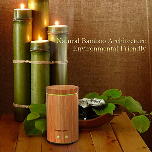 InnoGear Real Bamboo Essential Oil Diffuser 160ml Ultrasonic Aromatherapy Diffusers Cool Mist Humidifier with 7 LED… 6 InnoGear Real Bamboo Essential Oil Diffuser 160ml Ultrasonic Aromatherapy Diffusers Cool Mist Humidifier with 7 LED… - Image 6
