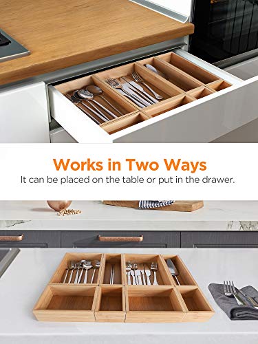 InnoGear Set of 8 Desk Drawer Organiser Trays, Bamboo Storage Boxes Divider with 4-Size Make-up Organiser for Office… 4 InnoGear Set of 8 Desk Drawer Organiser Trays, Bamboo Storage Boxes Divider with 4-Size Make-up Organiser for Office… - Image 4
